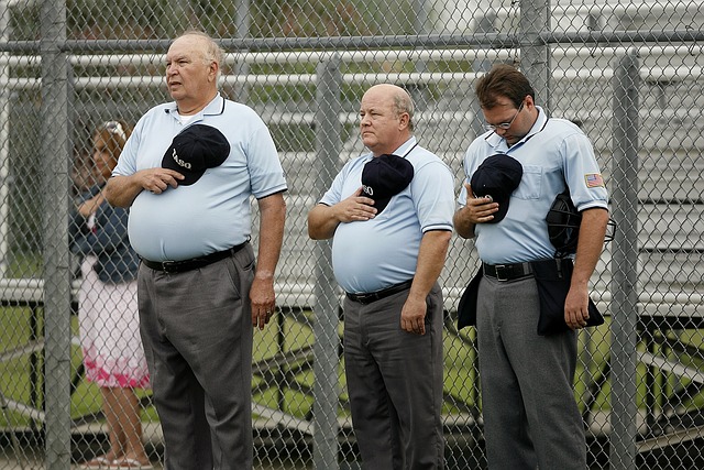 A group of softball umpires.