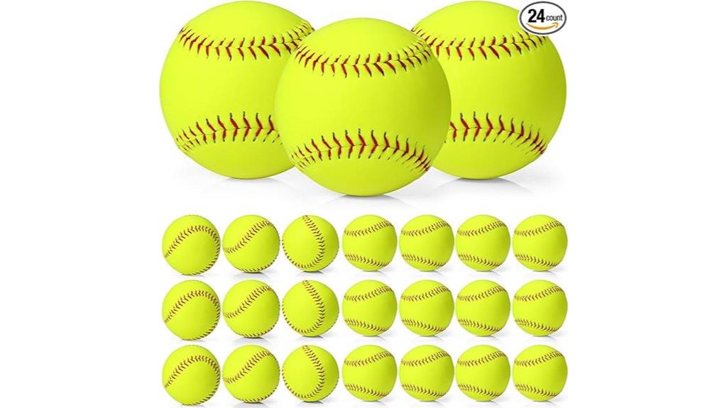 24 pack yellow softballs