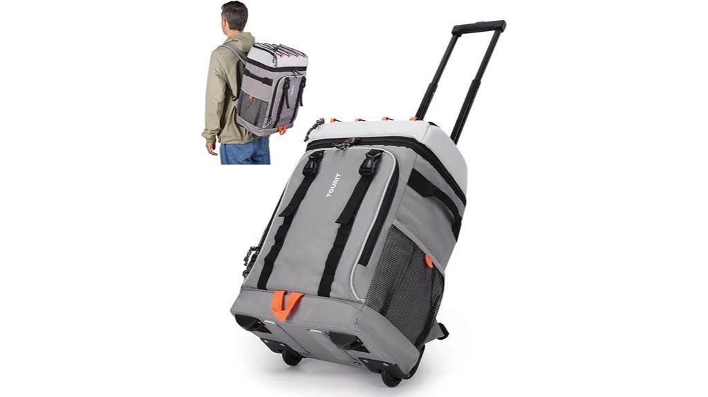 50 can rolling cooler backpack