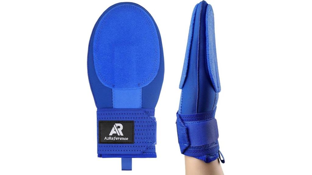 adjustable wrist sliding mitt