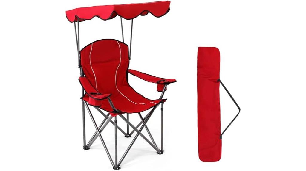 adult camping chair with canopy