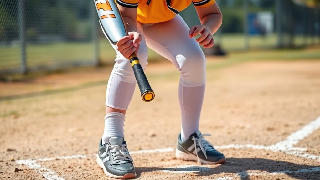 balanced stance and proper swing