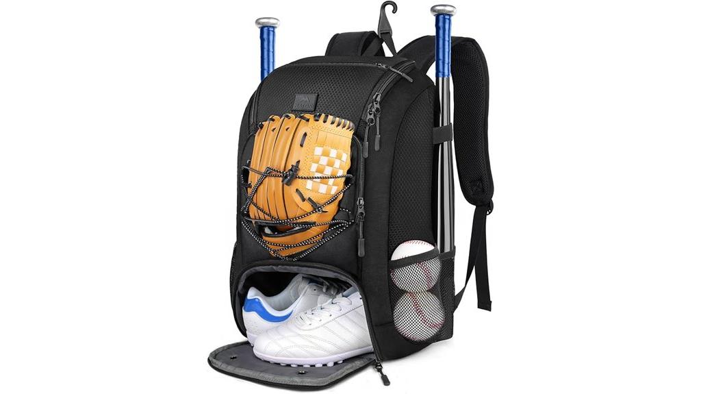 baseball backpack with shoes
