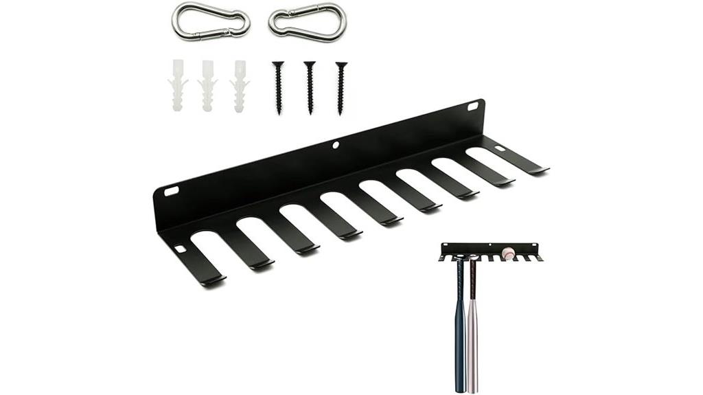 baseball bat storage rack