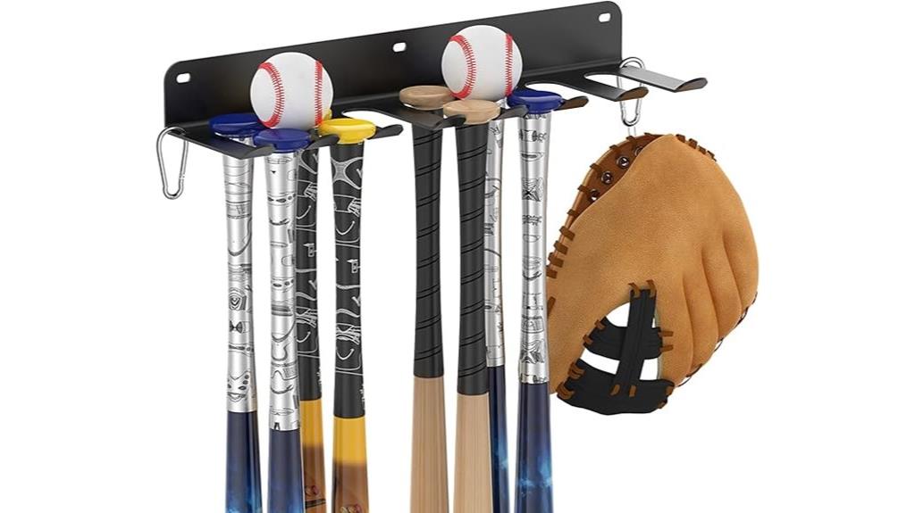 baseball bat storage rack