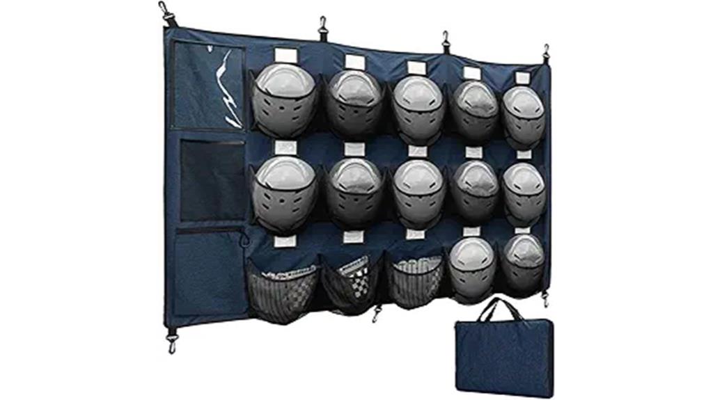 baseball dugout helmet organizer