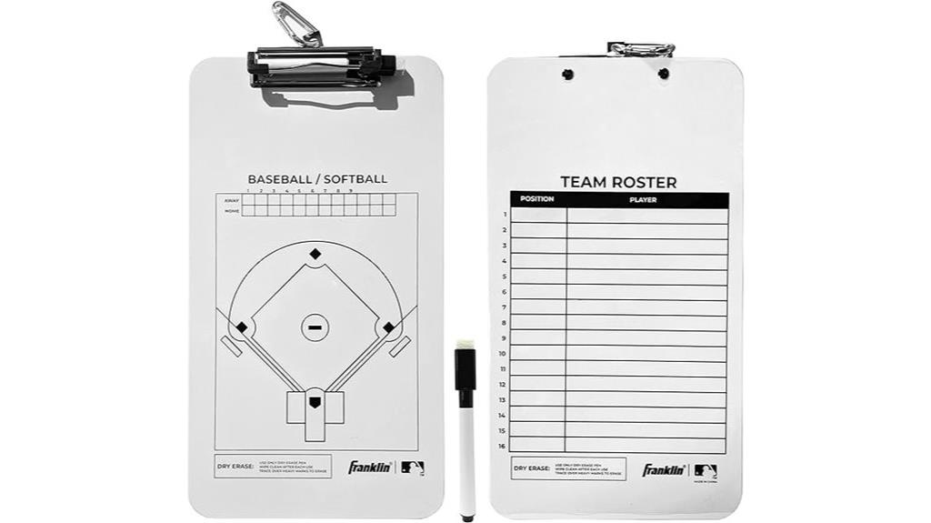 baseball softball clipboard set
