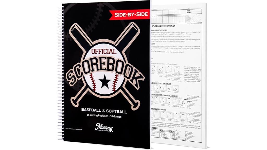 baseball softball scorebook details