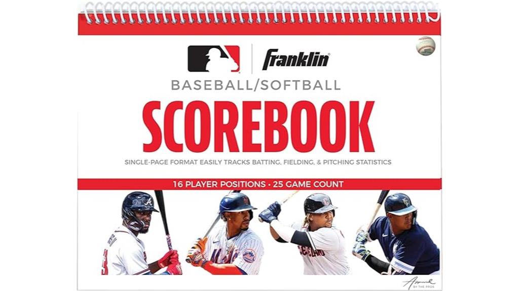 baseball softball scorebook franklin