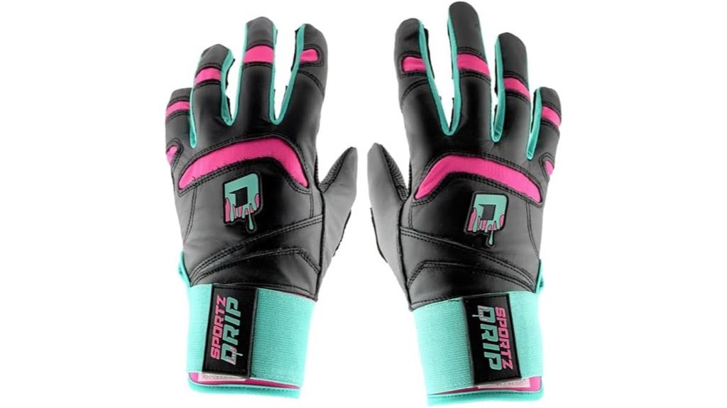 black pink baseball gloves