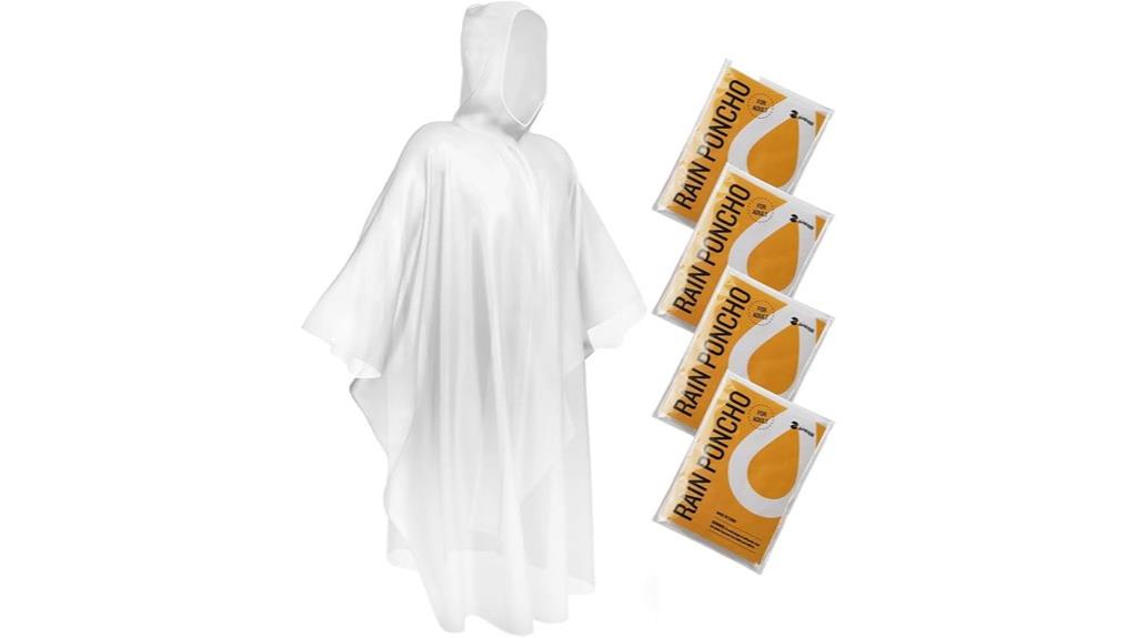clear disposable rain poncho