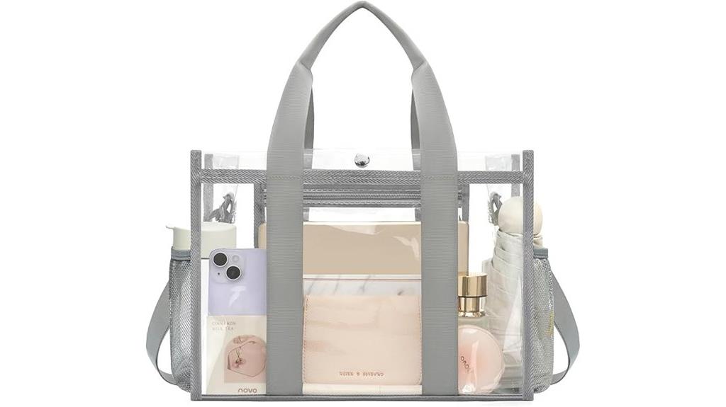 clear tote with inner pocket