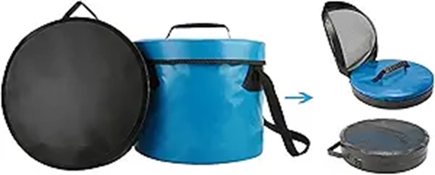 collapsible 5 gallon camping bucket