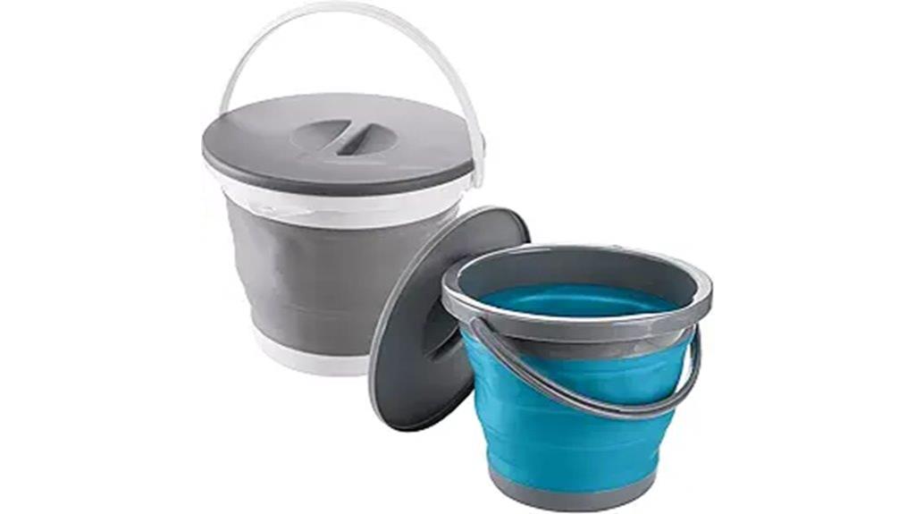 collapsible 5l lockable buckets
