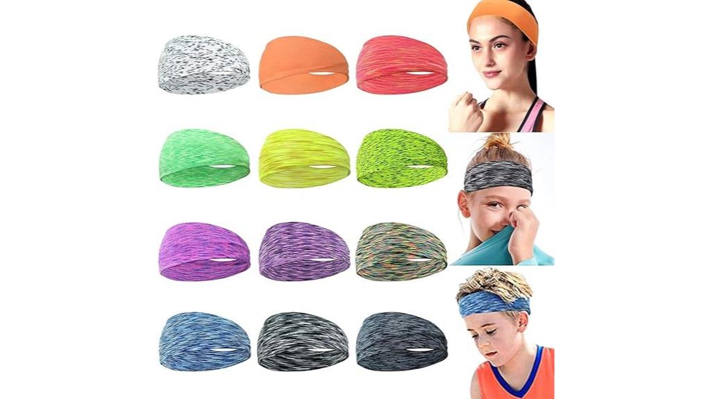 colorful breathable sports headbands