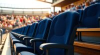 comfortable bleacher seating