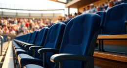 comfortable bleacher seating