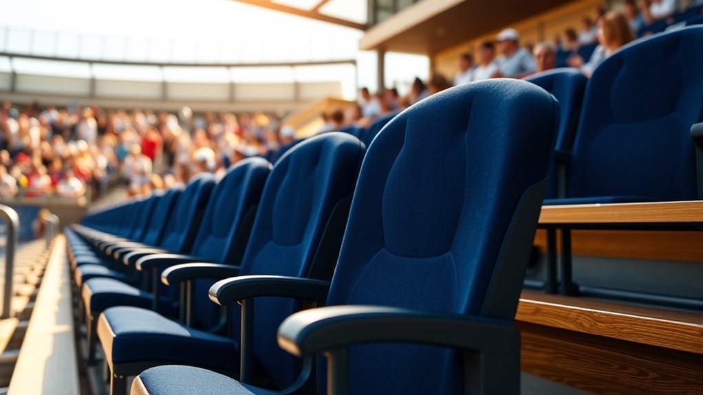 comfortable bleacher seating
