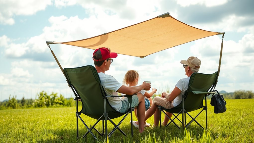 comfortable portable shade chairs