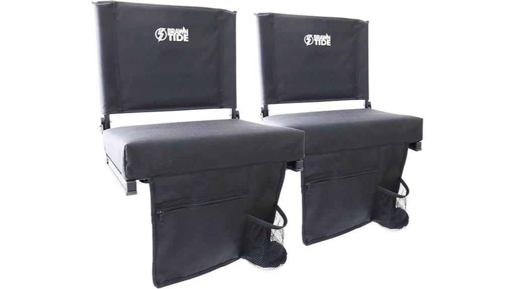 comfortable stadium seat with storage
