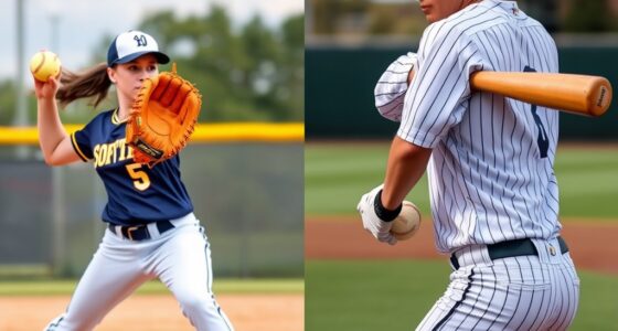 compare softball and baseball