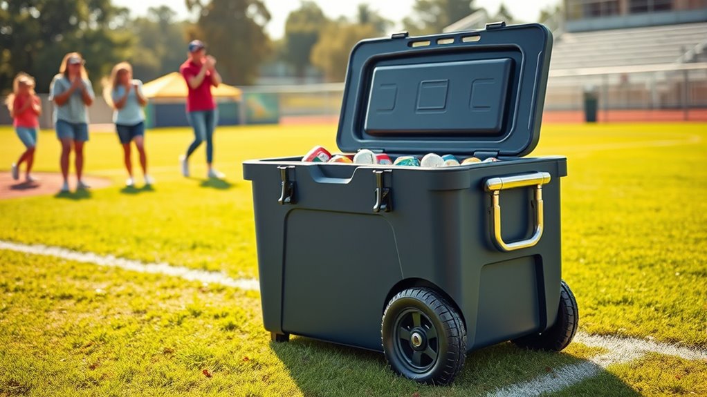 cooler features for softball