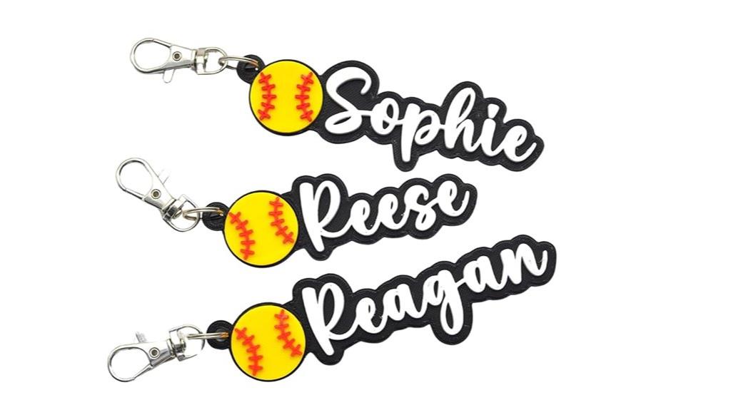 custom softball bag tag