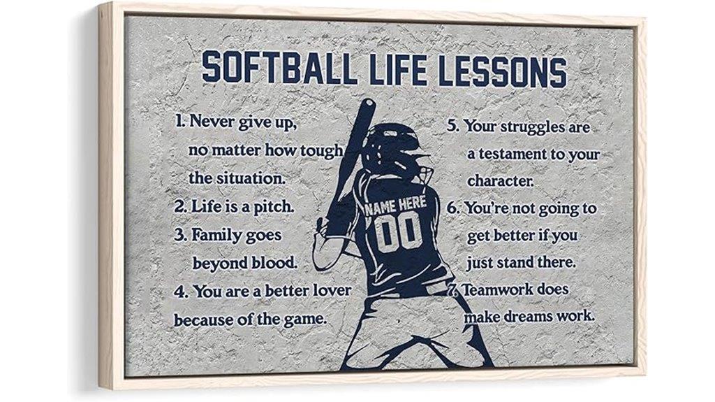 custom softball wall decor