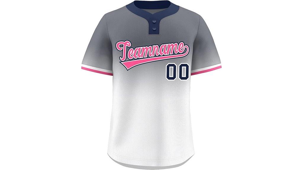 customizable gradient baseball jersey