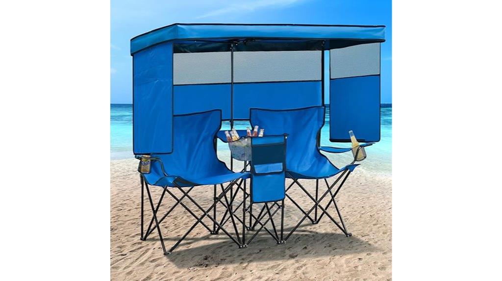 double beach chair shade