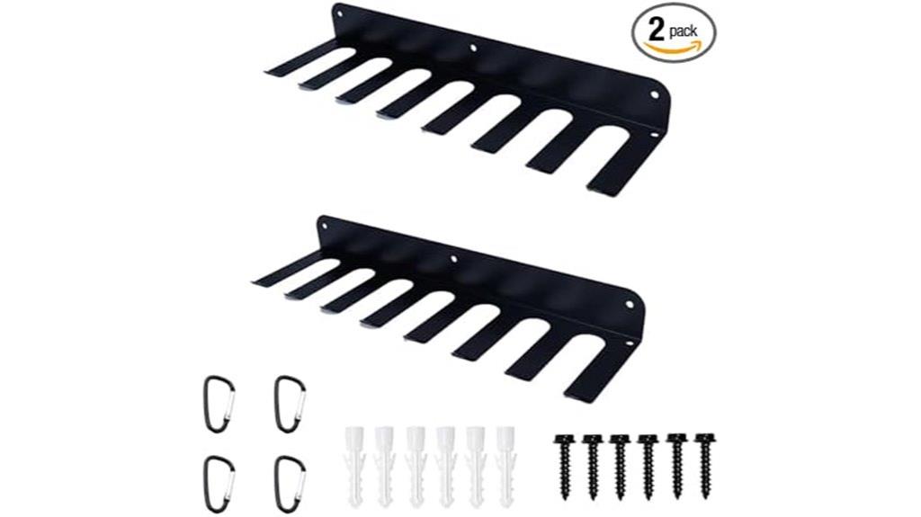 dual bat wall mount