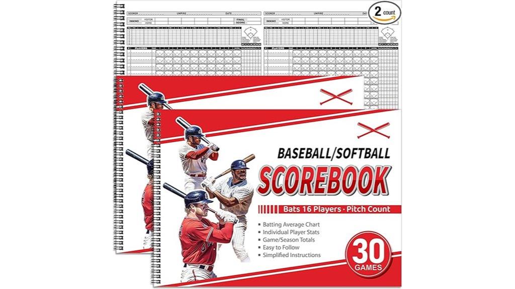 dual side baseball scorebook