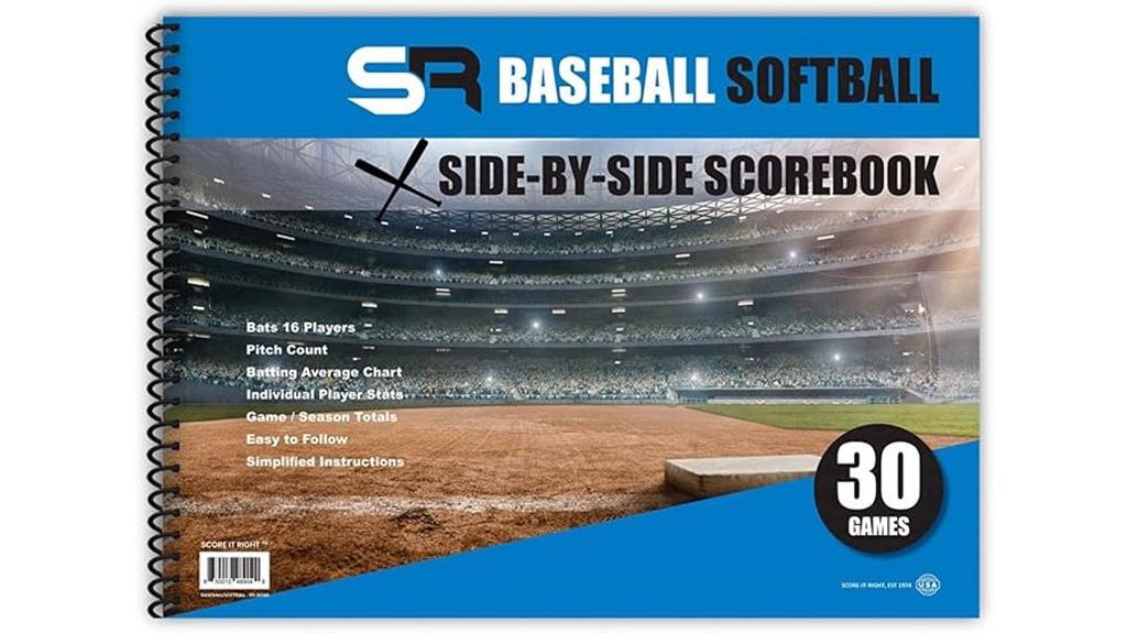dual sided sports record book