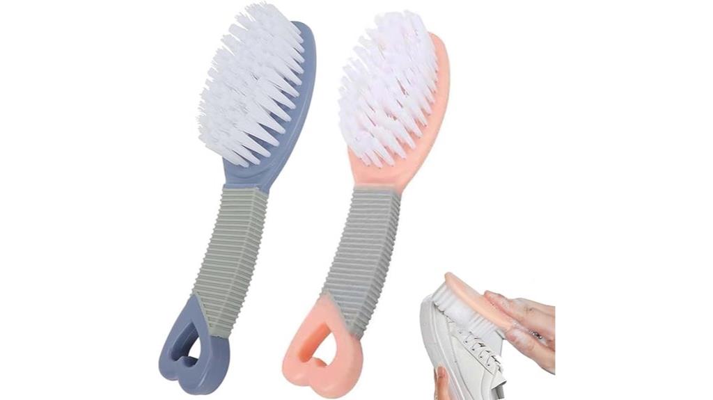 dual small shoe cleaning brushes