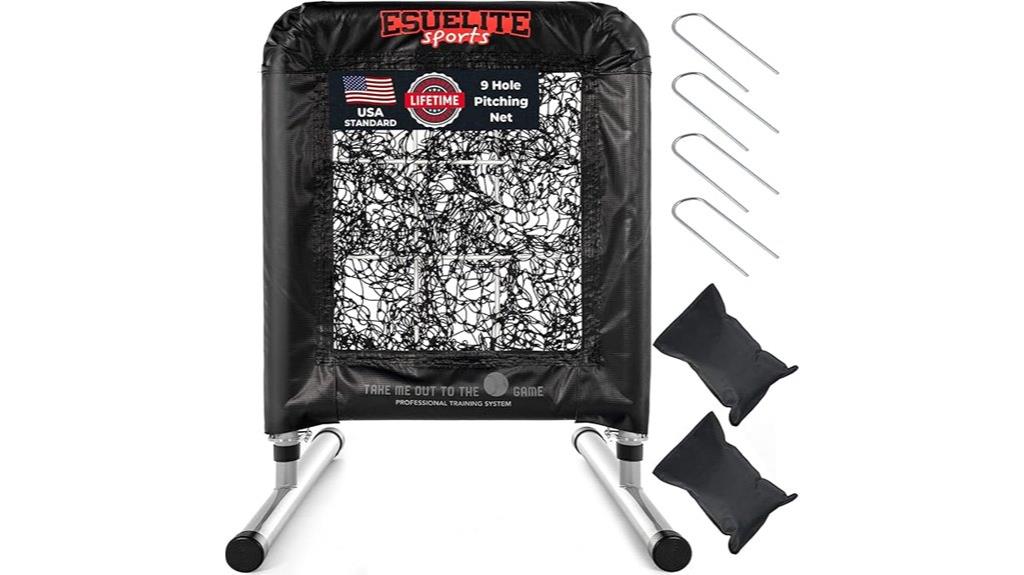durable pitching net with strike
