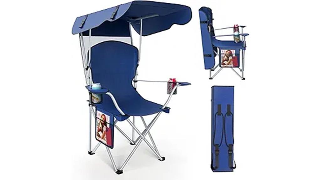 foldable outdoor shaded seat