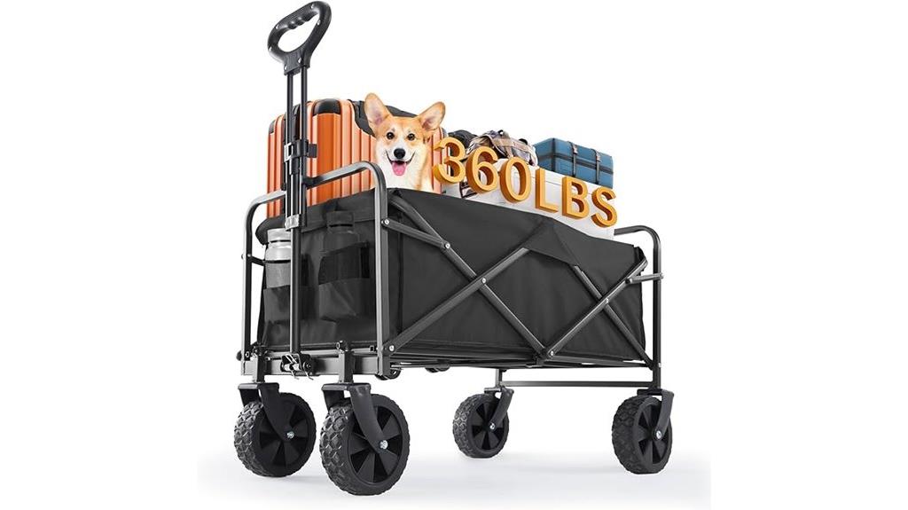foldable wagon with wheels