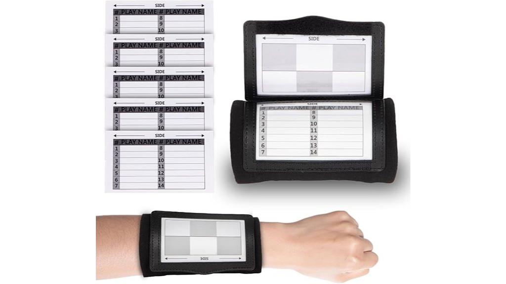 football wristbands with playbook