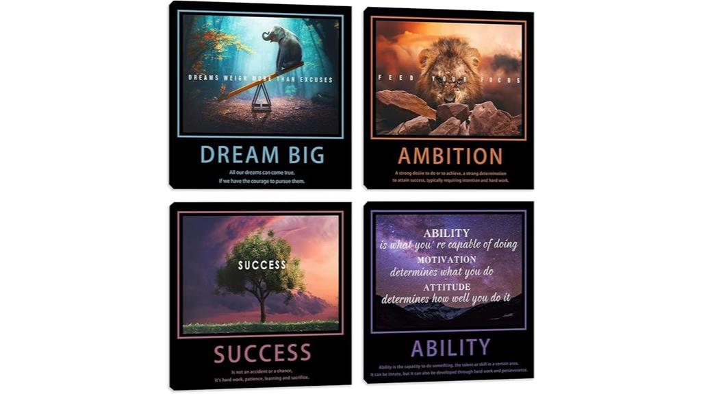 four inspiring wall art pieces