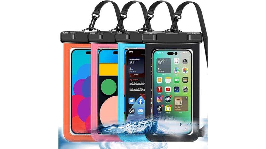 four pack waterproof phone cases
