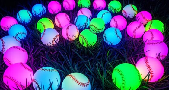 glowing softballs for night play