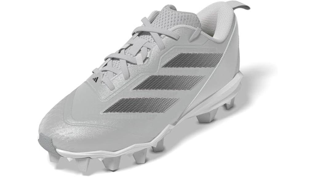 kids silver softball cleats