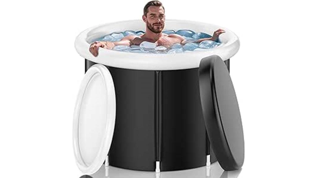 large athlete ice bath