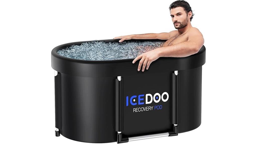 large athlete ice bath