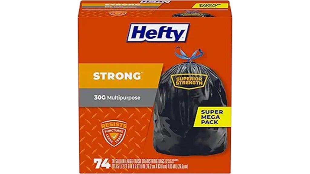large black trash bags