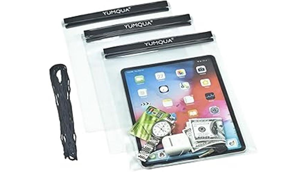 large clear waterproof pouches