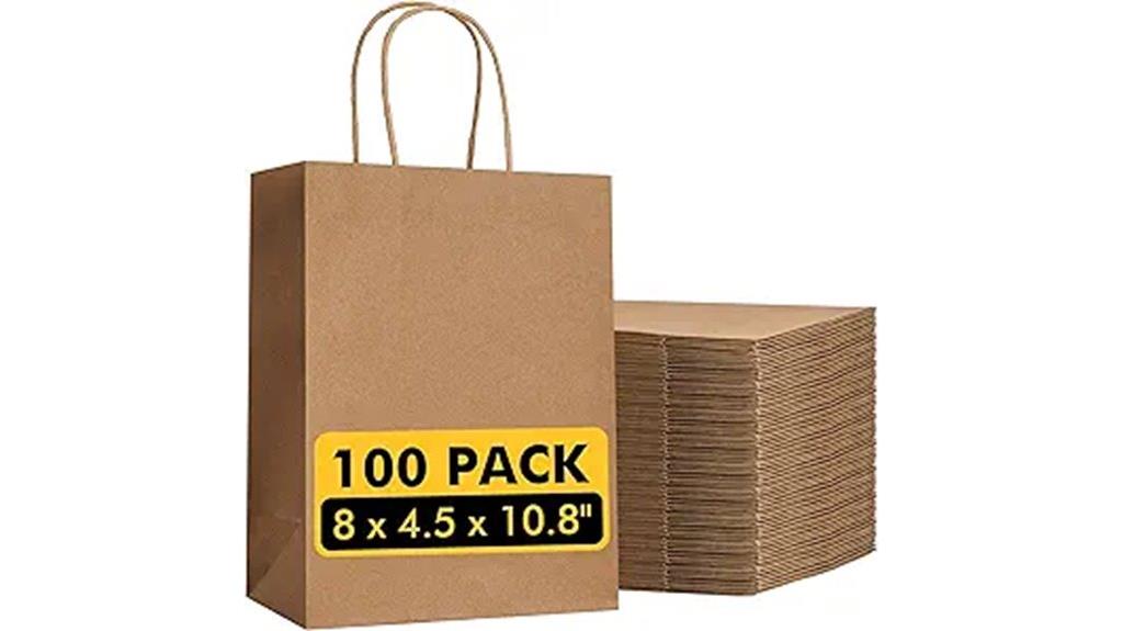 large pack of paper gift bags