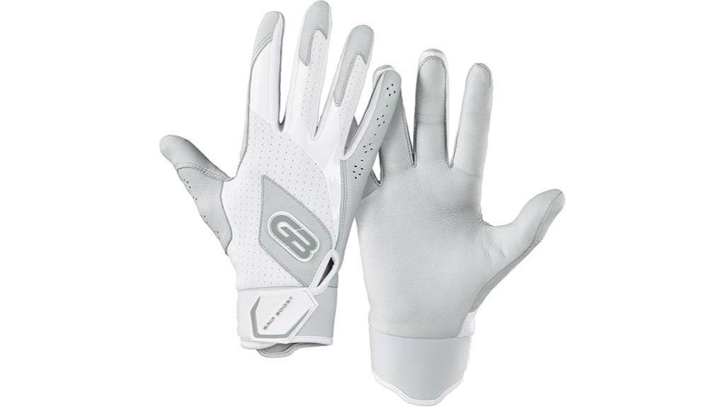 leather grip batting gloves