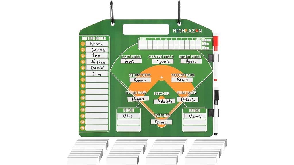 magnetic baseball lineup clipboard