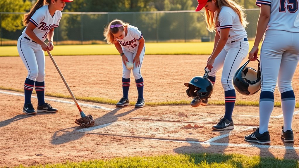 maintain equipment and field
